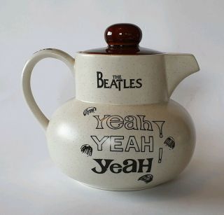 Extremely rare one - off prototype? vintage Beatles signature ' Yeah ' large teapot 2
