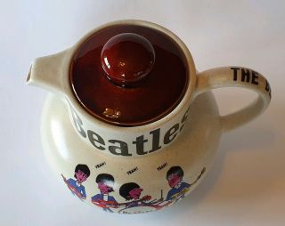Extremely rare one - off prototype? vintage Beatles signature ' Yeah ' large teapot 4