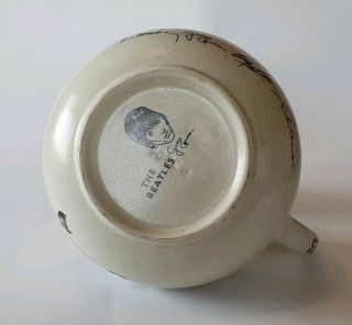 Extremely rare one - off prototype? vintage Beatles signature ' Yeah ' large teapot 6