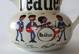 Extremely rare one - off prototype? vintage Beatles signature ' Yeah ' large teapot 7