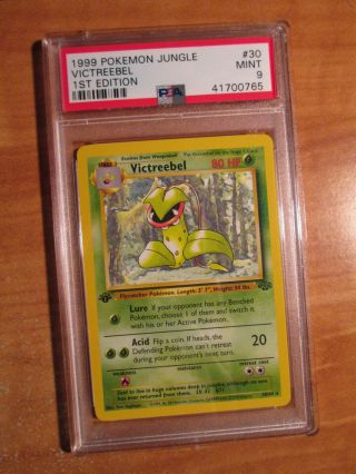 Psa - 9 1st Edition Pokemon Victreebel Card Jungle Set 30/64 Non - Holo Rare Ed Wotc