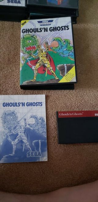 Ghouls N Ghosts Sega Master System Cib Us Version Rare Near