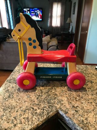 Vintage 1976 Fisher Price Ride On Horse Pony Child Size Rare