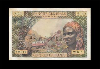 1963 " Chad " Equatorial Africa 500 Francs French Rare ( (gem Unc))