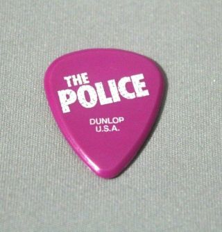 The Police // Andy Summers Tour Guitar Pick // Pink/white Rare Color