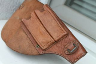 WWI WWII Rare Leather Belt With Holster BERETA 4