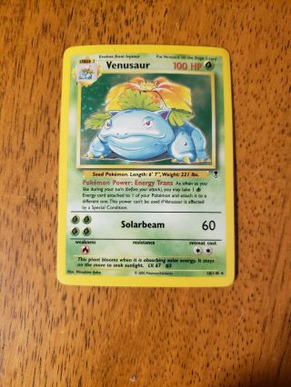 Venusaur 15/102 Holo Rare Pokemon Card And Charizard
