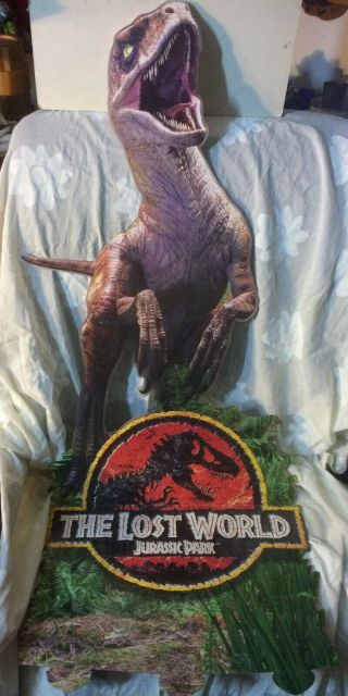 Rare 1997 Jurassic Park The Lost World Large Movie Theater 3 - D Display Standee