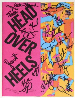 Head Over Heels Full Cast Peppermint Signed Pre - Broadway Playbill Rare