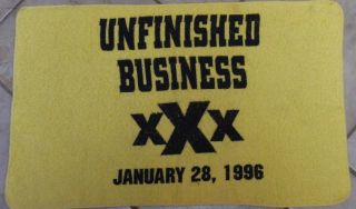 Rare Pittsburgh Steelers Terrible Towel 1996 Unfinished Business Terrible Towel