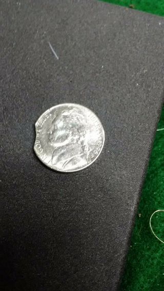 1996 P Jefferson Nickel Clipped Planchet Error One Of A Kind Rare Coin Odd