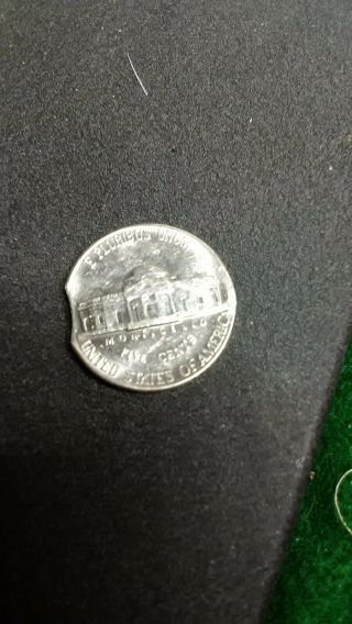 1996 P Jefferson Nickel Clipped Planchet Error One of a Kind Rare Coin odd 2