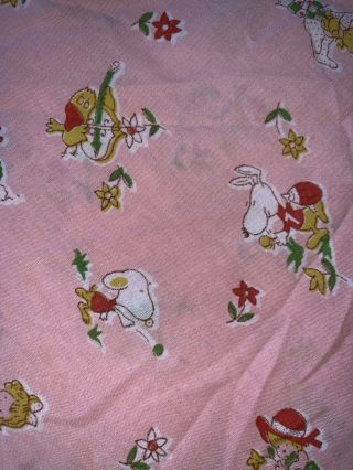 Vintage Snoopy Charlie Brown Crib/Toddler Bed Duvet Cover Sheet RARE 4
