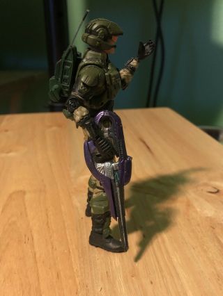 Mcfarlane Halo 3 Reach Video Game Action Figure UNSC Marine Green Carbine Rare 2