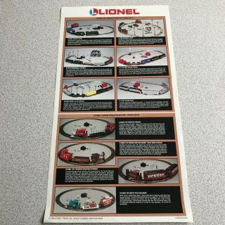 Rare 1989 Lionel Train Dealer Advertising Poster Factory Sample From Archives