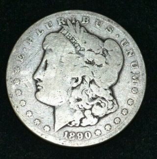 Fine 1890 Cc Morgan Silver Dollar Rare Key Date