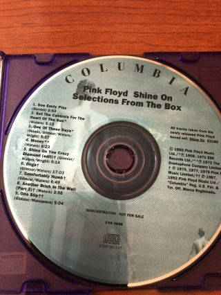 Rare Pink Floyd.  Shine On Selections From The Box 2