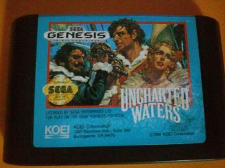 Uncharted Waters Sega Genesis Cartridge Only Save Feature Still Rare