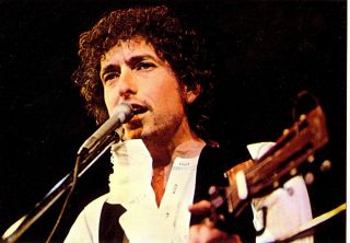 Bob Dylan Rare 1975 Sticker,  Panini Pop Stars 25,  Italy,  3x6 Inches