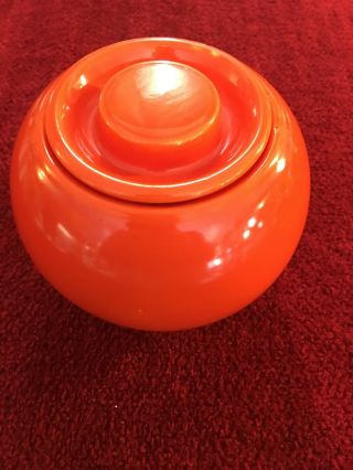 Rare Vintage Fiesta Kitchen Kraft Red Ball Small Canister Jar