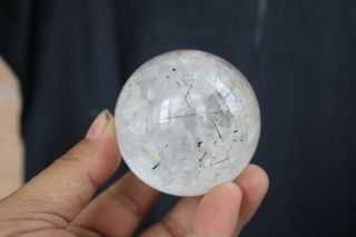 Best 361g Natural Rare Tourmaline Quartz Crystal Sphere Ball Healing