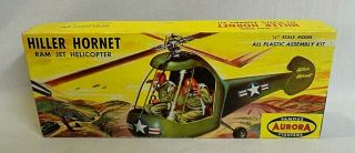 Rare 1956 Aurora Hiller Hornet Ram Jet Helicopter Unbuilt Model Kit