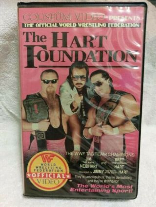 The Hart Foundation Vhs Wwf Coliseum Home Video Bret Hart Wrestling Wwe Rare