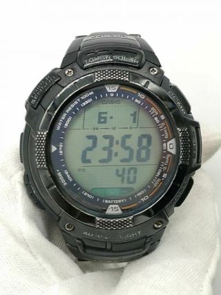 C Asio Protrek Prg - 80yt Black Titanium Tough Solar Triple Sensor Watch Rare
