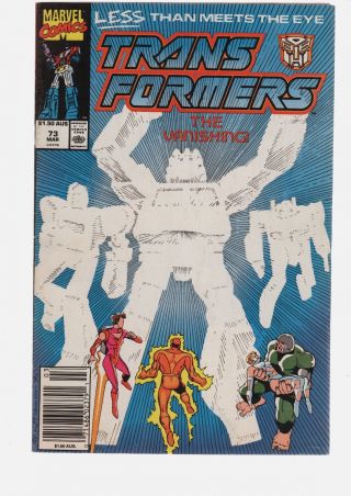 Transformers 73 Rare Australian Price Variant Marvel Comics