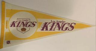 Vintage 1970’s Los Angeles Kings 30 " Nhl Hockey Sports Pennant Flag Rare