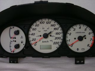 Rare 02 - 04 Jdm Mazda Protege5 Cluster Speedometer Mazdaspeed White Face Mt 5