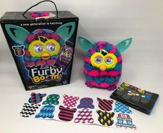 Rare Furby Boom,  Box Hasbro Pastel Blue And Pink Heart