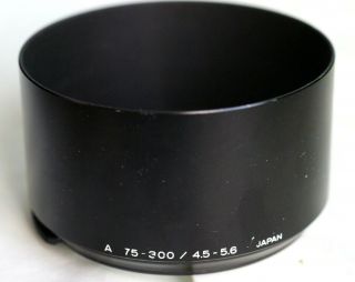Metal Minolta Af 75 - 300mm F4.  5 - 5.  6 Lens Hood Japan Rare Great