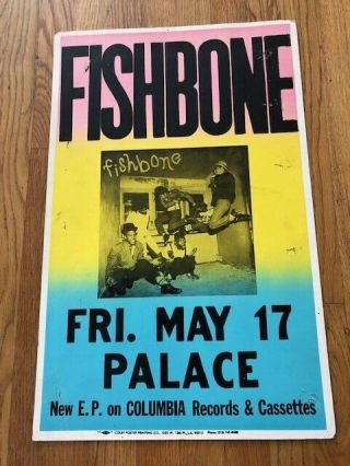 Fishbone - Rare 1985 Show Poster - Beastie Boys - Faith No More