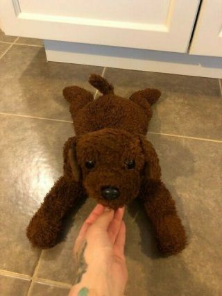 Rare Retired 2000 Ty Classic Flopper The Brown Lab Puppy Dog 16 Plush