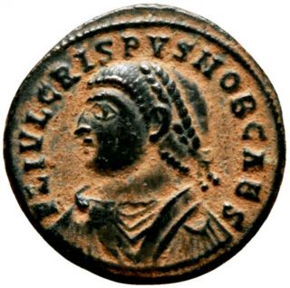Crispus (325 - 326 Ad) Rare Follis.  Campgate Alexandria Ca 2532