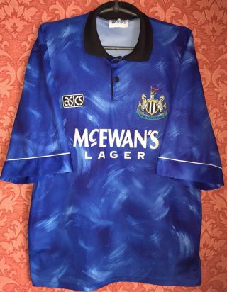 Rare Newcastle United 1993/1994/1995 Away Football Shirt Jersey Maglia Asics Vtg