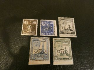 Qatar 1964 Sg38 - 42 Full Set Olympics Mnh Full Gum Rare