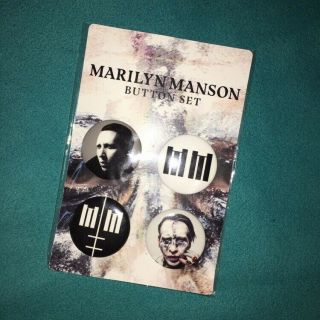 Rare Vip Marilyn Manson Pins (pack Of 4)
