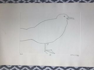 ART: Beth Van Hoesen - Rare Etching - Signed & Numbered (45/210) - Gull,  1968 2