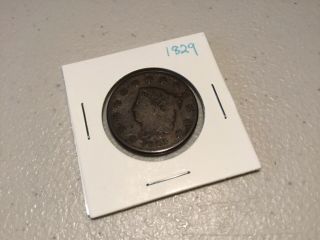1829 Large Cent Coronet Head One Cent 1c Rare Circulated