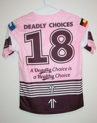 Brisbane Broncos ISC Rare Pink Deadly Choices Jersey Shirt Size Men ' s Small 2
