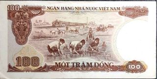 1985 Ancient Vietnam 100 Dong banknote UNC Rare (, 1 Bank.  note) D5446 2