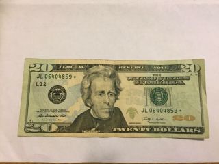 2009 $20 Dollar Bill Star Note Rare Fancy Serial Number 480,  000