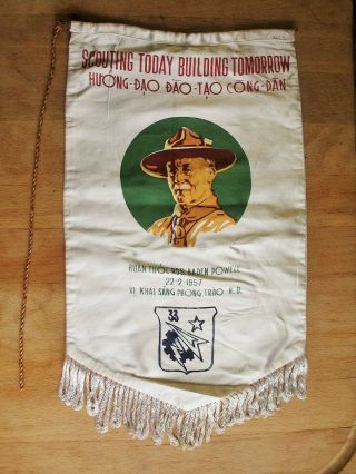 Rare 1966 Vietnam Scout - O - Rama Banner Rare Boy Scouts