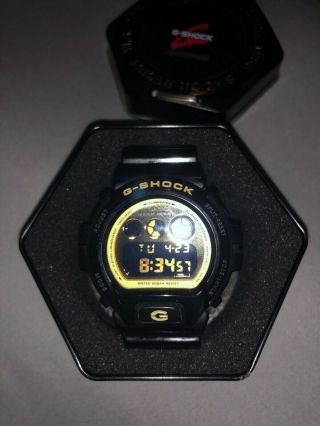 Black And Gold Casio G - Shock Wrist Watch,  Rarely Worn,