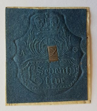 Rare High Value Early Blue Embossed £75 Shilling Revenue,  George Iv Cypher Stamp