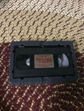 DRILLER KILLER HORROR SOV SLASHER RARE OOP VHS BIG BOX SLIP 6