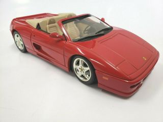 1998 Hot Wheels Ferrari F355 Spider Red With Tan Opening Doors Diecast Rare 1/18