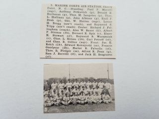 Marine Corps Air Station Cherry Point Nc 1951 Baseball Team Picture Rare